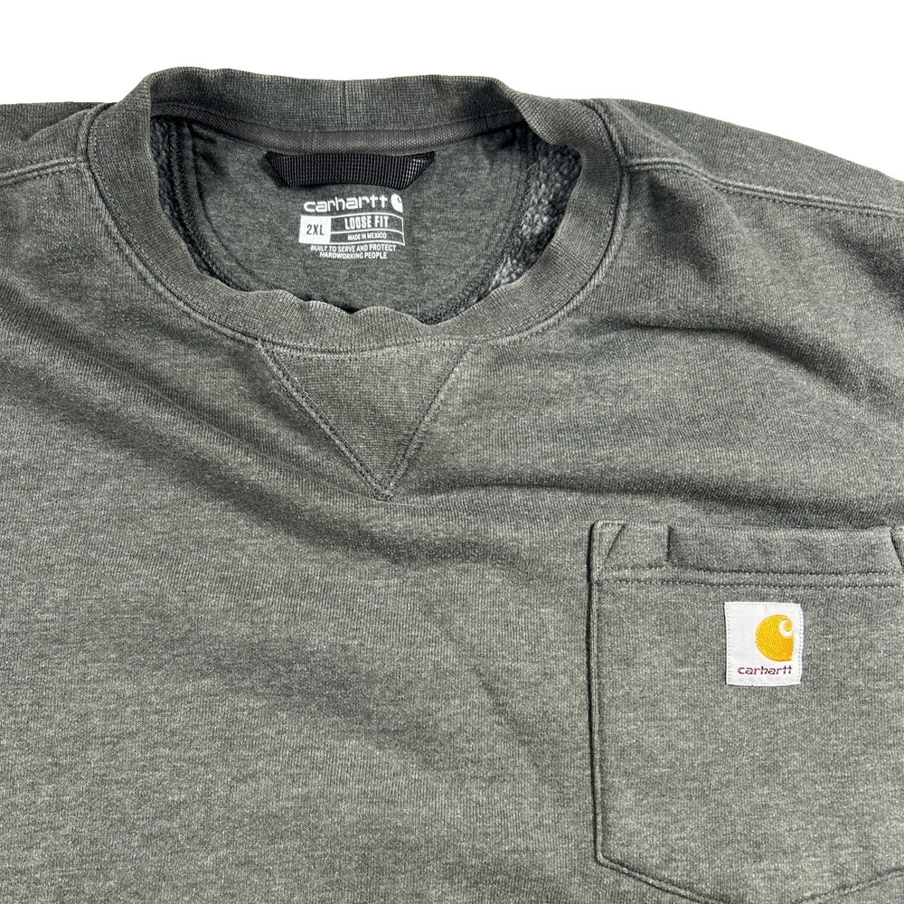 Carhartt Mens Loose Fit Midweight Pocket Sweatshirt Gray TS3852-M 2XL